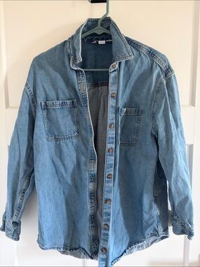 Old Navy Light Blue Denim Shirt Jacket